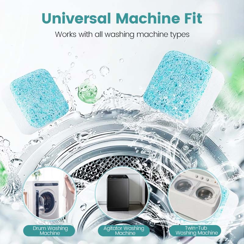 ⏰Last Day Special Price:$14.99!!!🛡️🌸Washing Machine Cleaner – 12 tablets, deep cleans inner tank & pet hair. Removes odours. No mess, just drop & run. 🧼✨