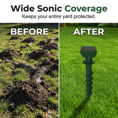 🔥Limited-time offer-Solar Powered Ultrasonic Mole Repeller Stake