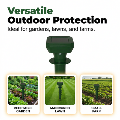 🔥Limited-time offer-Solar Powered Ultrasonic Mole Repeller Stake