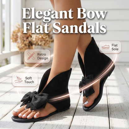 📢📢40% OFF !! ⏰Retro Sweet Split-Toe Sandalswith Big Bow