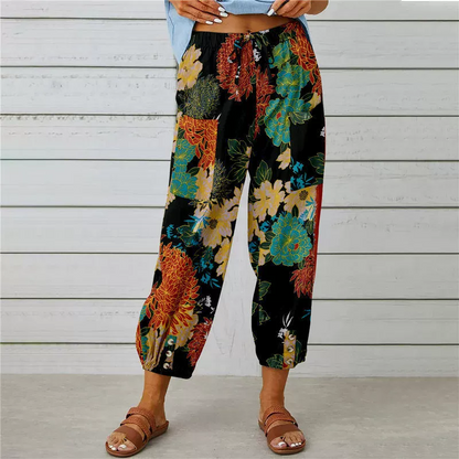 💥New Arrivals & Special Offers-Vintage Floral High-Waist Jogger Pants