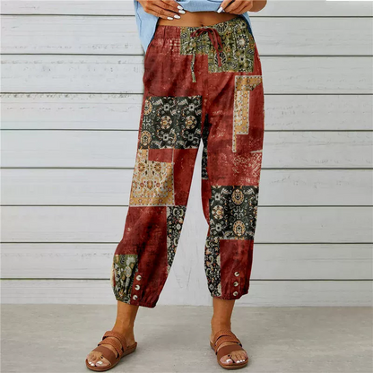 💥New Arrivals & Special Offers-Vintage Floral High-Waist Jogger Pants