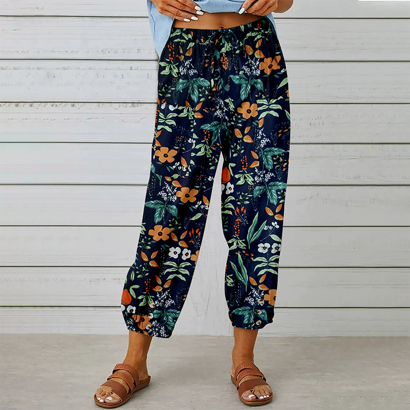 💥New Arrivals & Special Offers-Vintage Floral High-Waist Jogger Pants