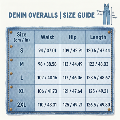 ✨ Easy Everyday Comfort | Women's Relaxed-Fit Denim Overalls with Deep Pockets