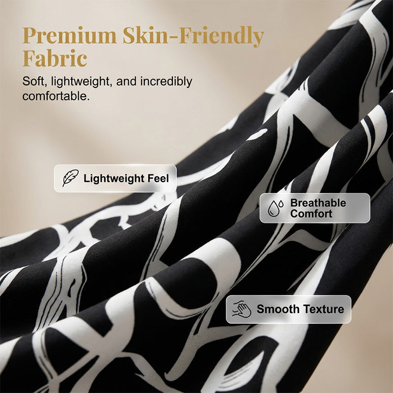 📢📢Limited-time 50% off-Women's Bohemian Print Drawstring Wide-Leg Pants