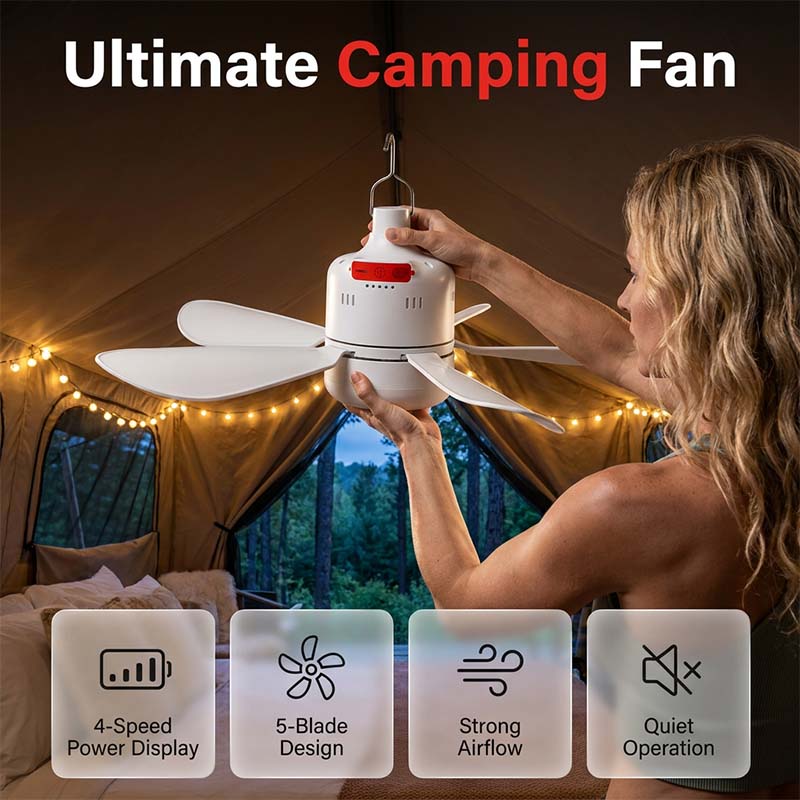 🔥Hot Deals-2-in-1 Wireless Camping Fan & Light