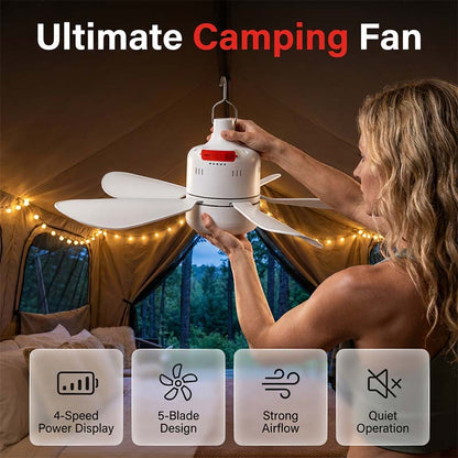 🔥Hot Deals-2-in-1 Wireless Camping Fan & Light