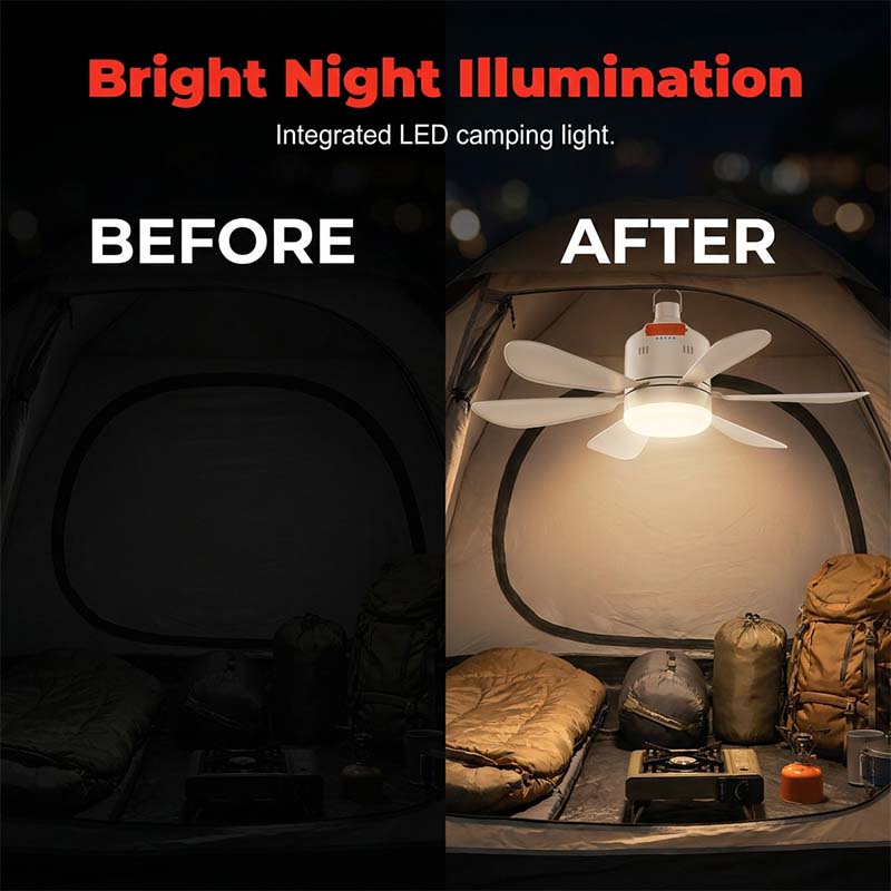 🔥Hot Deals-2-in-1 Wireless Camping Fan & Light