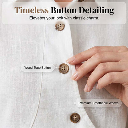 📢📢50% off new arrivals-Women's Asymmetrical Button-Up Short Sleeve Shirt