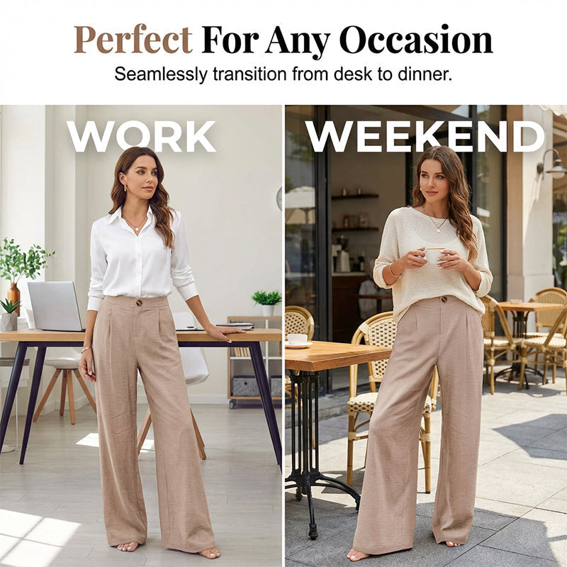 ⌛Limited-Time Offer-Women's High Waist Wide-Leg Casual Pants