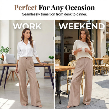 ⌛Limited-Time Offer-Women's High Waist Wide-Leg Casual Pants