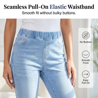 Women's Pull-On Stretch Denim Capri Jeans
