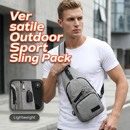 🎒 49% OFF NOW!⛰️ Outdoor Sport Sling Pack – Multifunctional, Durable & USB Port – Urban Commuter Essential 🚴‍♂️