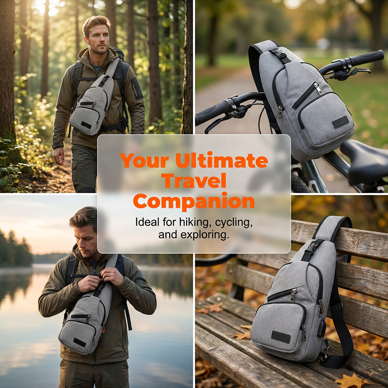 🎒 49% OFF NOW!⛰️ Outdoor Sport Sling Pack – Multifunctional, Durable & USB Port – Urban Commuter Essential 🚴‍♂️
