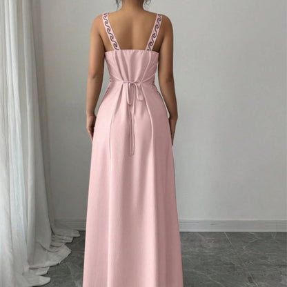 🔥New Arrivals & Special Offers-Sleeveless V-Neck Floral Print Slit Dress