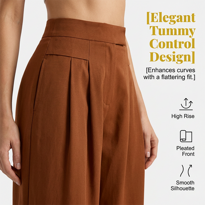 🔥New Arrivals & Special Offers-Women's High-Waist Pleated Wide-Leg Culottes