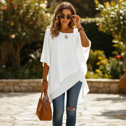 🔥Limited-time 50% off-Women's Asymmetrical Casual Loose Fit Blouse