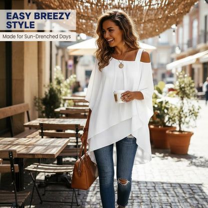 🔥Limited-time 50% off-Women's Asymmetrical Casual Loose Fit Blouse
