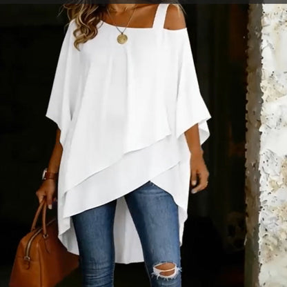 🔥Limited-time 50% off-Women's Asymmetrical Casual Loose Fit Blouse