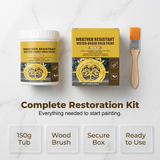 🏆 Last Day Special Price $19.8 ! 🔥 Buy more save more 🎁 Weather-resistant, water-based gold paint