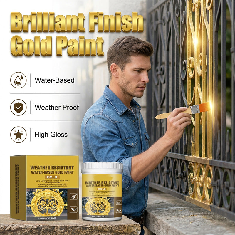 🏆 Last Day Special Price $19.8 ! 🔥 Buy more save more 🎁 Weather-resistant, water-based gold paint