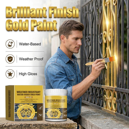 🏆 Last Day Special Price $19.8 ! 🔥 Buy more save more 🎁 Weather-resistant, water-based gold paint
