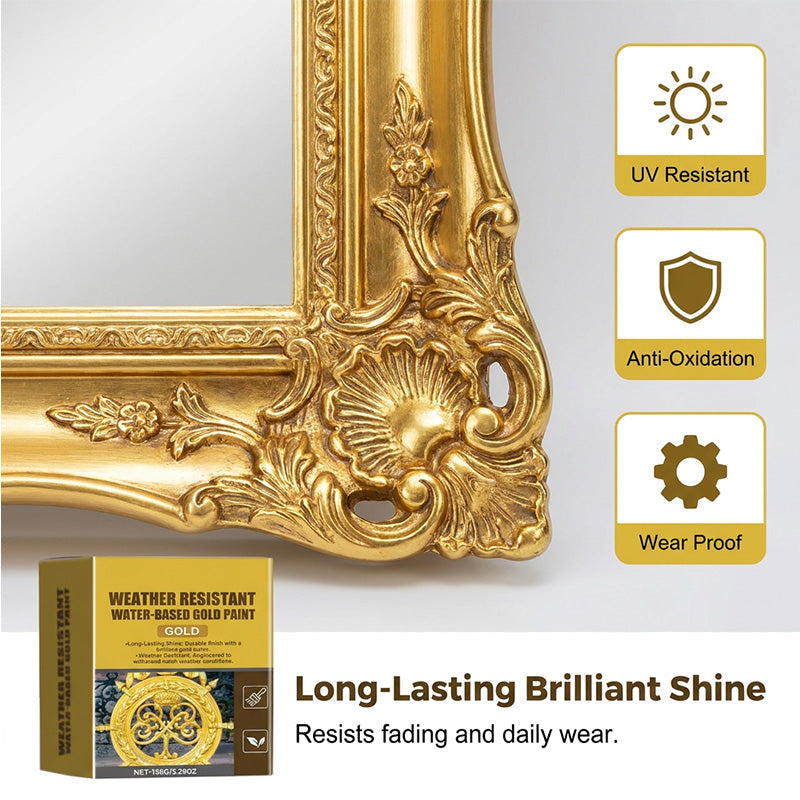 🏆 Last Day Special Price $19.8 ! 🔥 Buy more save more 🎁 Weather-resistant, water-based gold paint