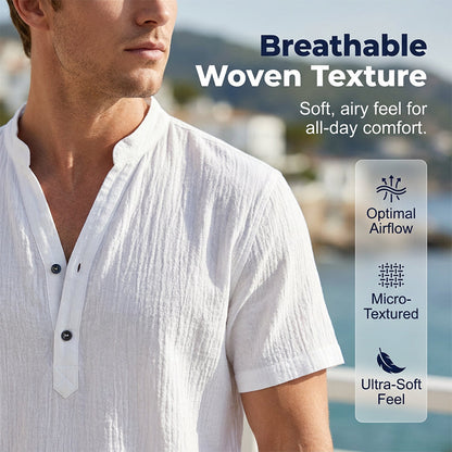 📢📢Hot Sale: 50% Off-Men's Casual Solid Color V-Neck Top