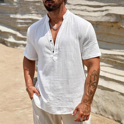 📢📢Hot Sale: 50% Off-Men's Casual Solid Color V-Neck Top