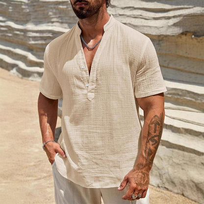 📢📢Hot Sale: 50% Off-Men's Casual Solid Color V-Neck Top