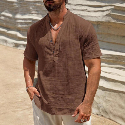 📢📢Hot Sale: 50% Off-Men's Casual Solid Color V-Neck Top