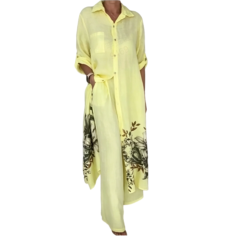 🔥New Arrivals & Special Offers-Artistic Floral Print Button-Down Set