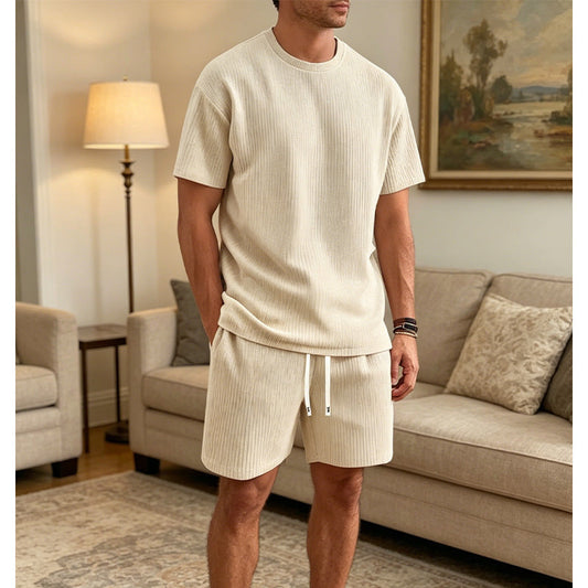 🔥Limited-time offer-Men's Summer Casual T-Shirt & Shorts Set