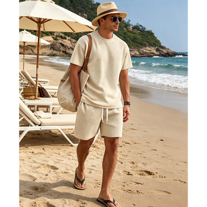 🔥Limited-time offer-Men's Summer Casual T-Shirt & Shorts Set