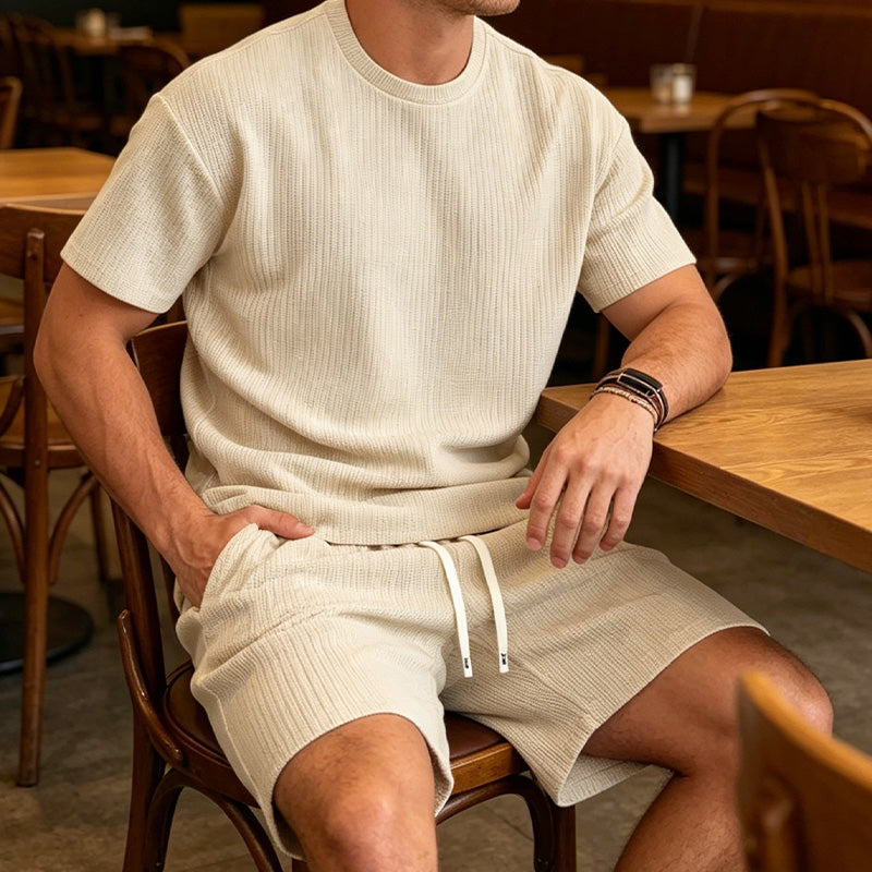 🔥Limited-time offer-Men's Summer Casual T-Shirt & Shorts Set