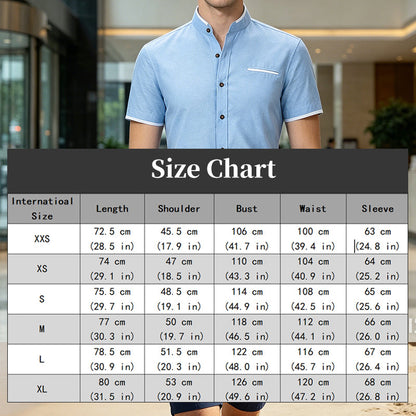 🔥Limited-time offer-Men's Short-Sleeve Stand-Up Collar Shirt