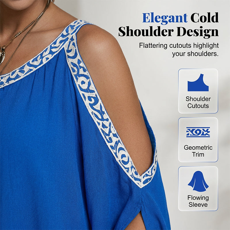 🔥Limited-time offer-Women’s Summer Cold Shoulder Dress