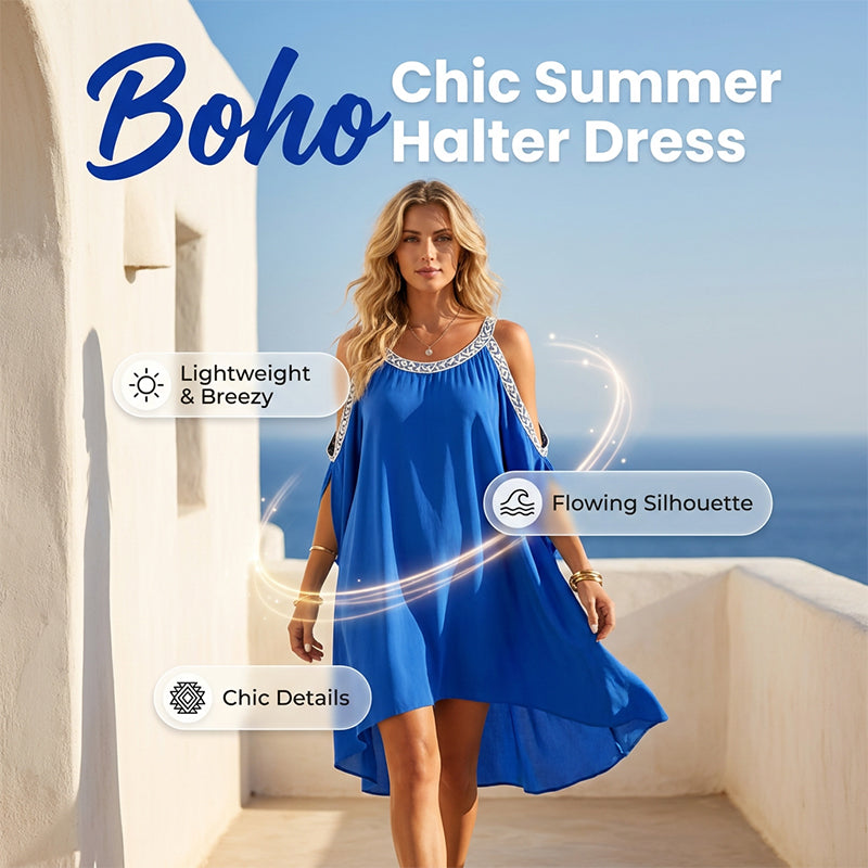 🔥Limited-time offer-Women’s Summer Cold Shoulder Dress