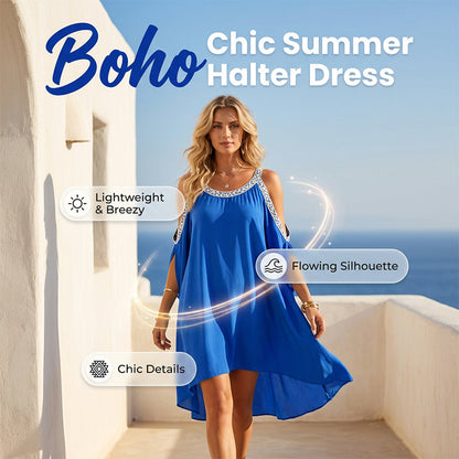 🔥Limited-time offer-Women’s Summer Cold Shoulder Dress