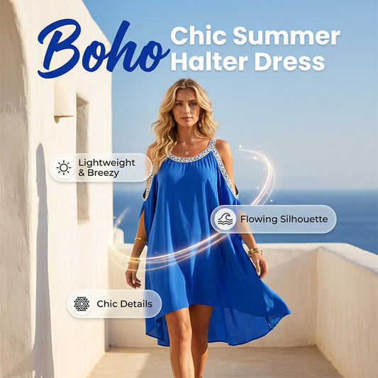 🔥Limited-time offer-Women’s Summer Cold Shoulder Dress