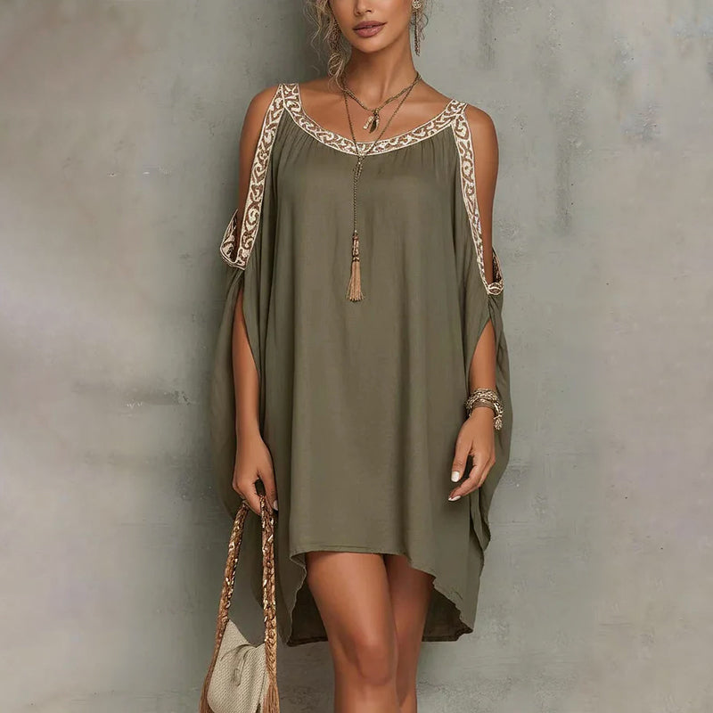 🔥Limited-time offer-Women’s Summer Cold Shoulder Dress