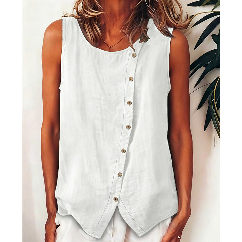 ✨50% off new arrivals-Summer Loose Fit Button-Up Tunic Vest