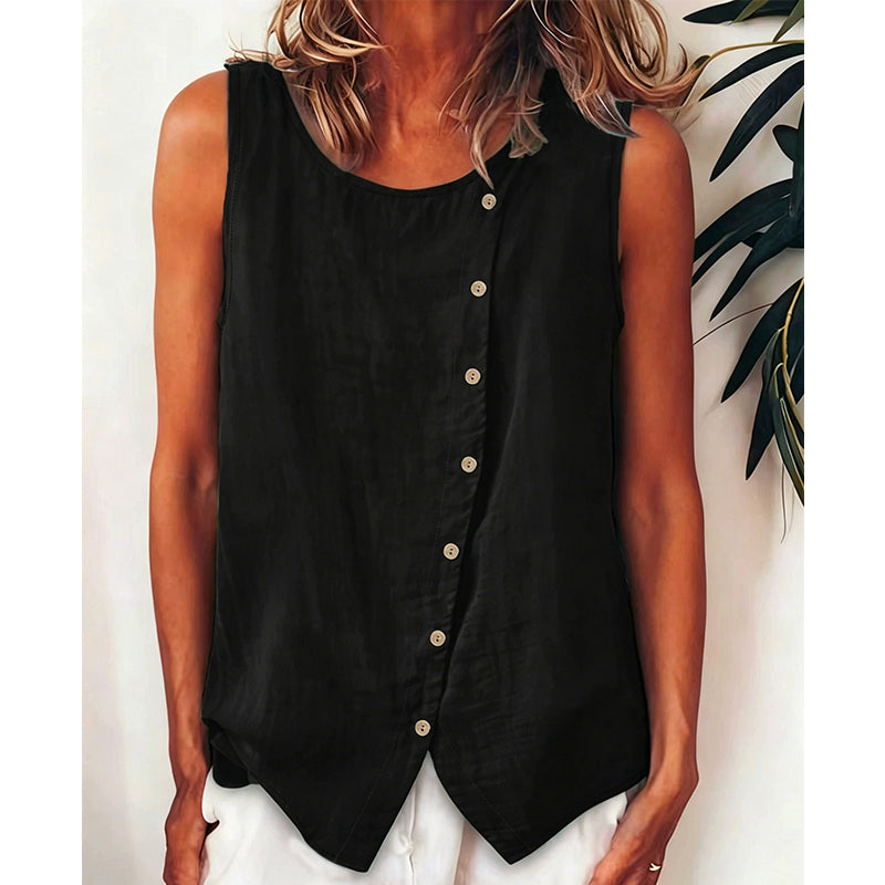 ✨50% off new arrivals-Summer Loose Fit Button-Up Tunic Vest
