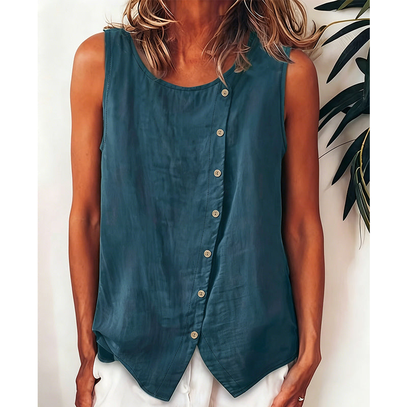 ✨50% off new arrivals-Summer Loose Fit Button-Up Tunic Vest