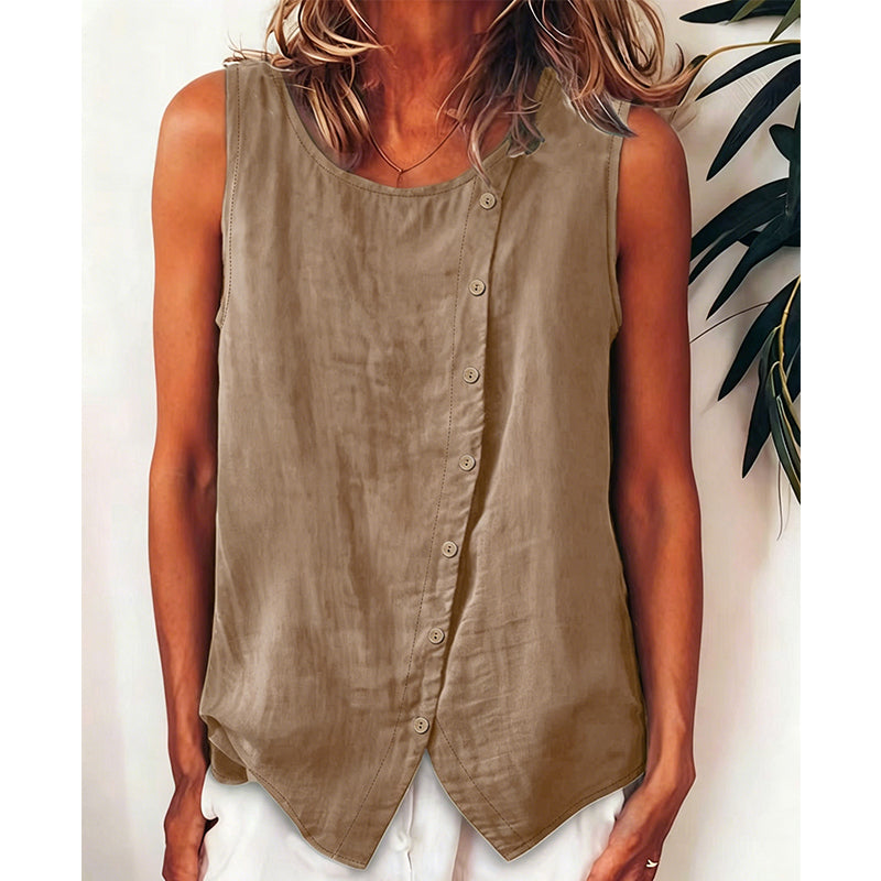✨50% off new arrivals-Summer Loose Fit Button-Up Tunic Vest