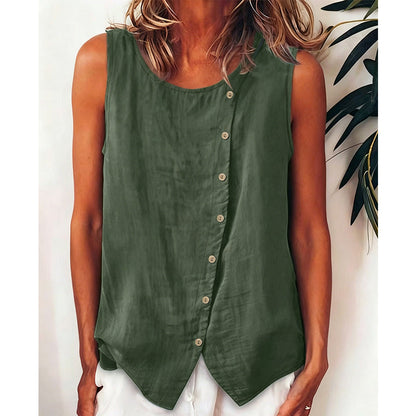 ✨50% off new arrivals-Summer Loose Fit Button-Up Tunic Vest