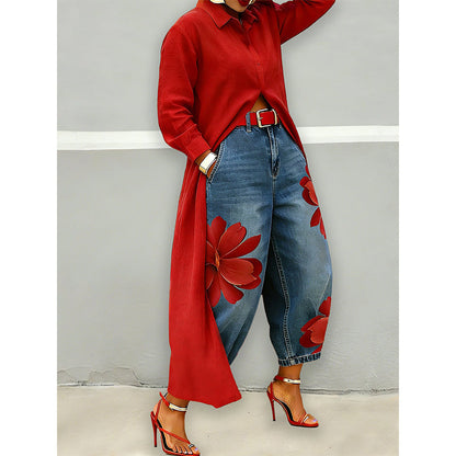 🔥🔥Limited-time offer-Women's Long Sleeve Button-Down Maxi Shirt Dress