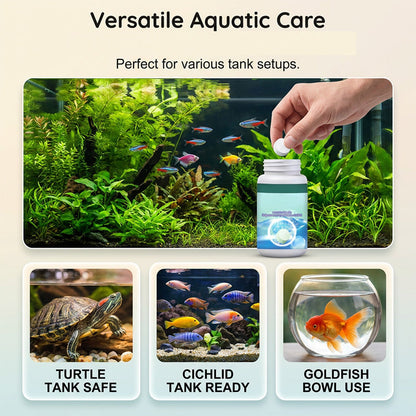 🐠 BUY 1 GET 1 FREE! ✨ Effervescent Aquarium Tablets – Crystal Clear, Odor-Free, Rapid Clarify 💧