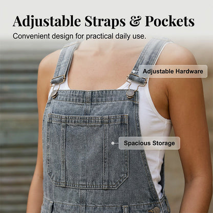 🎁 BUY 2 GET 1 FREE – Women's Casual Distressed Denim Jumpsuit, Relaxed One-Piece with Trendy Ripped Details for Everyday Style