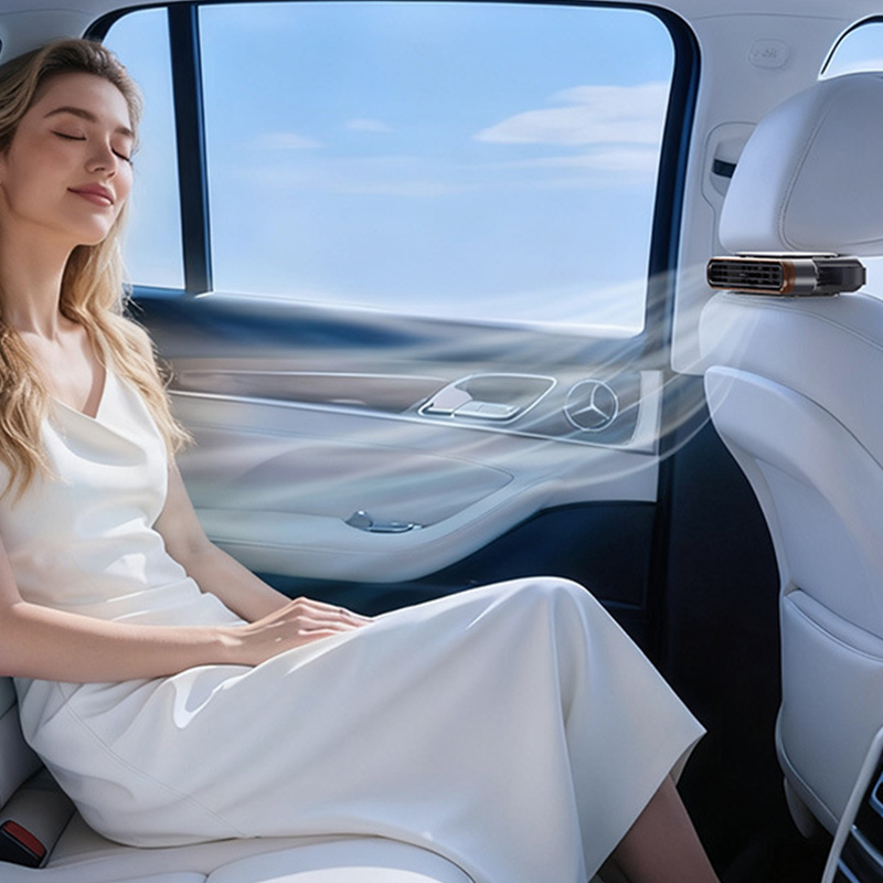 Car Seat Fan 🌬️ – 3-Speed Rechargeable Clip-On Fan with 3000mAh Battery 🔋 | USB-C Charging ⚡ for Cars 🚗, Golf Buggies 🛺 & Campervans 🏕️